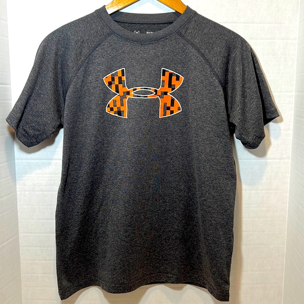 Under Armour Boys T-shirt, gray, size Large